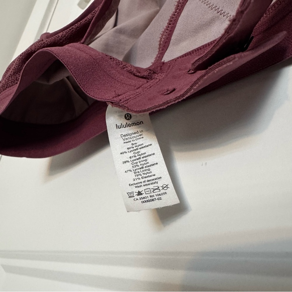 Lululemon Athletica Awake to Lace Bra - Garney/Barely Beige Mesh Bralette - 34D - Picture 6 of 10